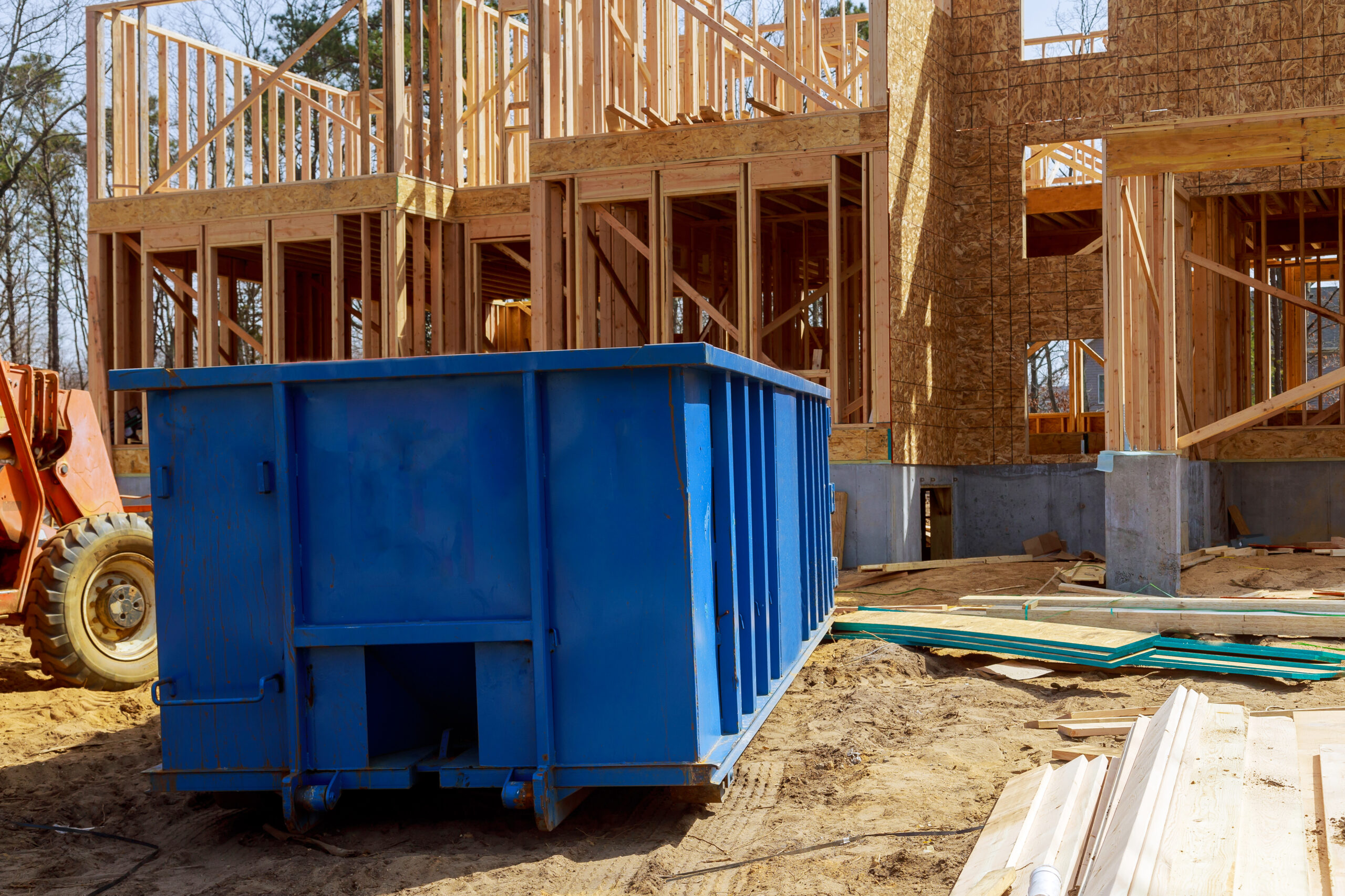 In order to recycle garbage, a metal container trash dumpster is used